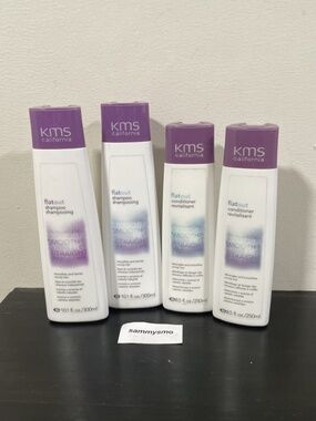 KMS California Flat Out Shampoo 10.1oz, conditioner 8.5oz x4